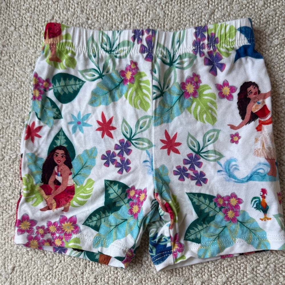 Never worn Posh Peanut Bamboo Viscose Disney Moana baby bike shorts 3-6 months